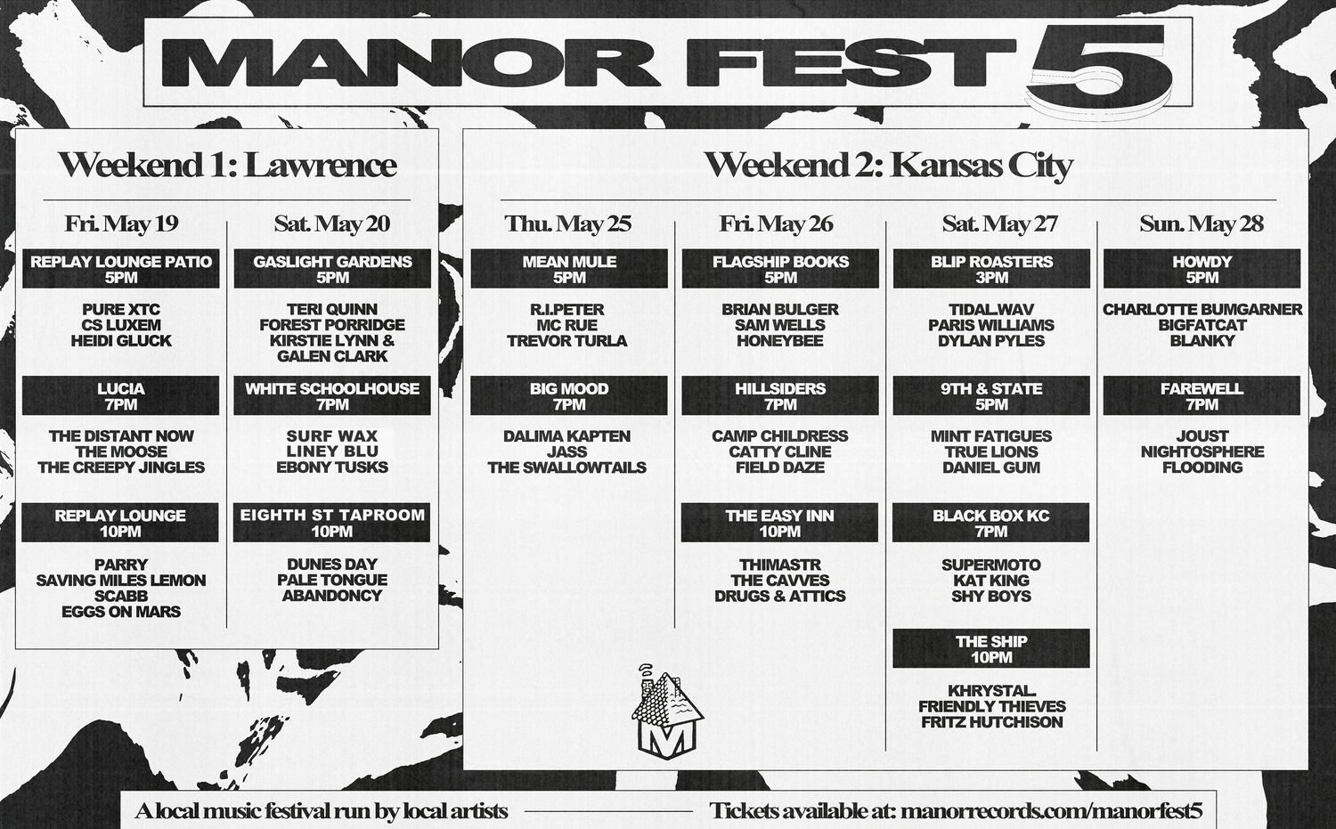 Manor Fest 5 Schedule
